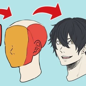 插画教程｜男生脸型怎么画？新手这样画动漫人物的脸，保证好看！