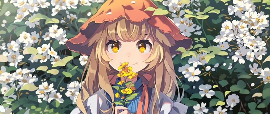 小清新风格的二次元美少女插画，把生活中的琐碎也变得美好起来