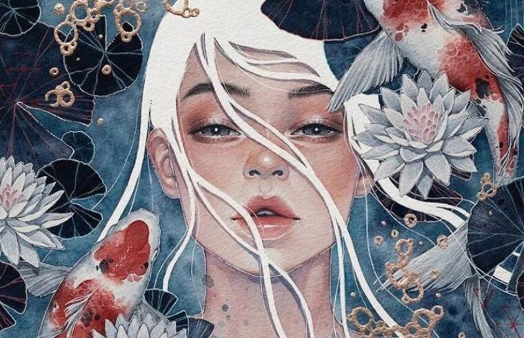 时尚插画风格探索|Kelogsloops笔下沉睡的忧郁灵魂和墨蓝色的畅想！