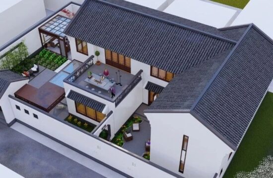 广东梅州丨14×18m新中式风别墅，开春给父母建一栋养老房