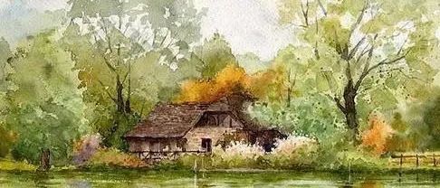 楢崎清春水彩风景绘画作品欣赏