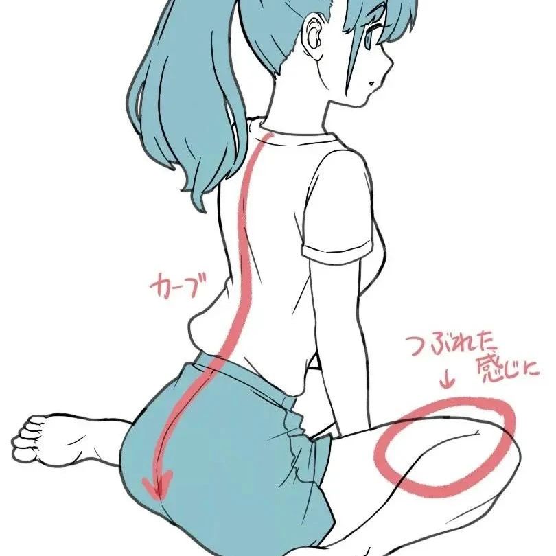插画教程｜怎么画出好看的动漫人物坐姿？多种坐姿的画法诀窍来袭！