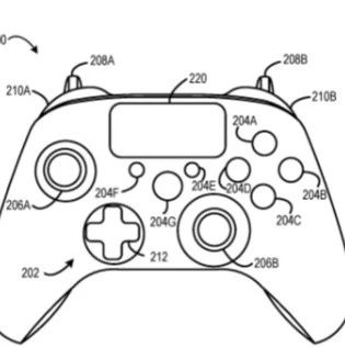 【海外】微软Xbox新专利：带有LCD屏幕的Xbox手柄