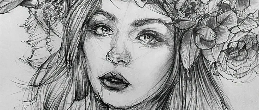 线面感超强的人物素描艺术！