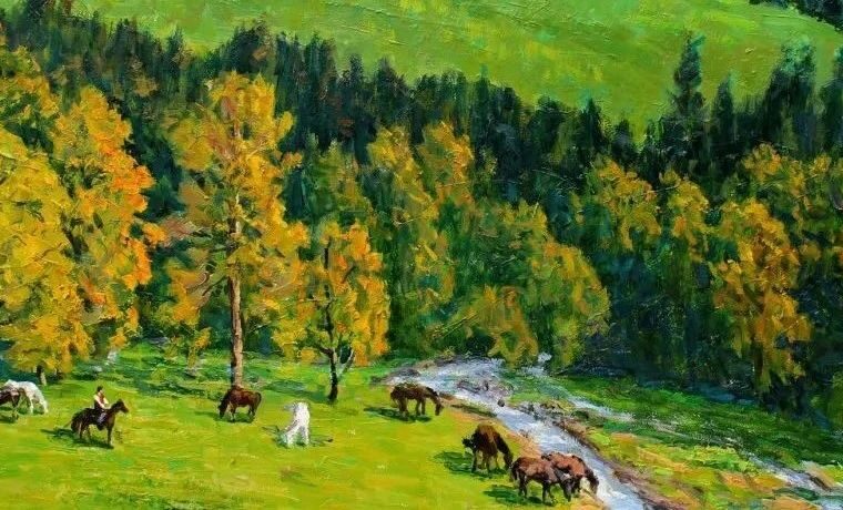 广州美术学院老院长，郭绍纲风景油画！