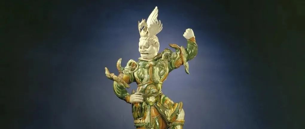 《三彩天王俑》唐 中国- 雕塑作品欣赏（三百七十四）