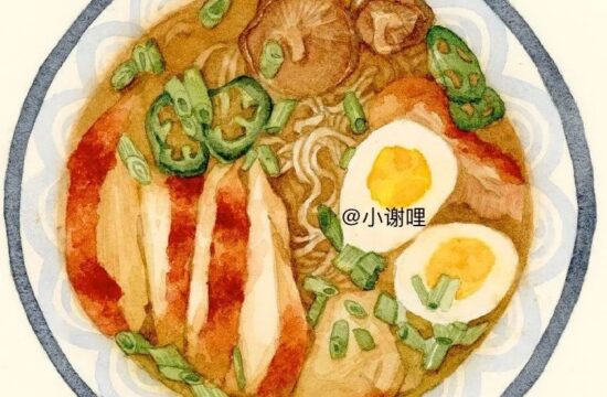 小谢哩_水彩美食绘画作品欣赏