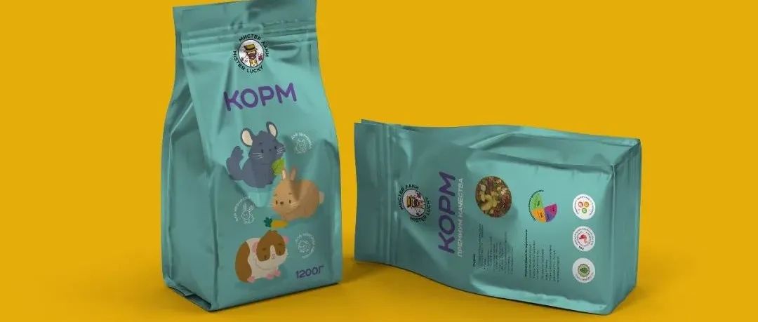 俄罗斯包装｜Мистер Лаки 宠物食品包装设计