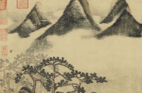 品画｜米芾《春山瑞松图》