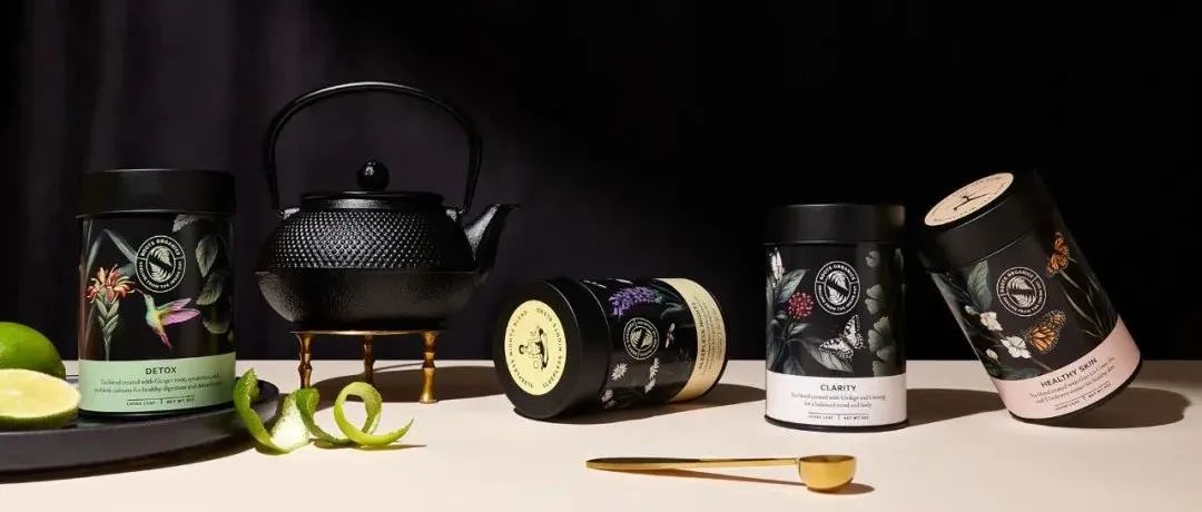艺术感创意写实插画花茶包装设计