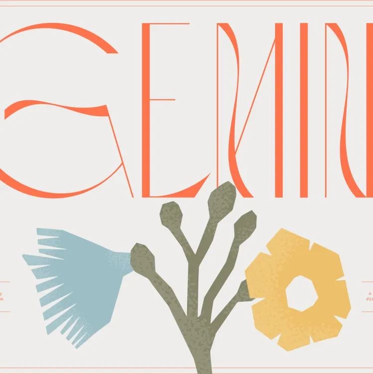 一款优雅的大写字体：Gemini
