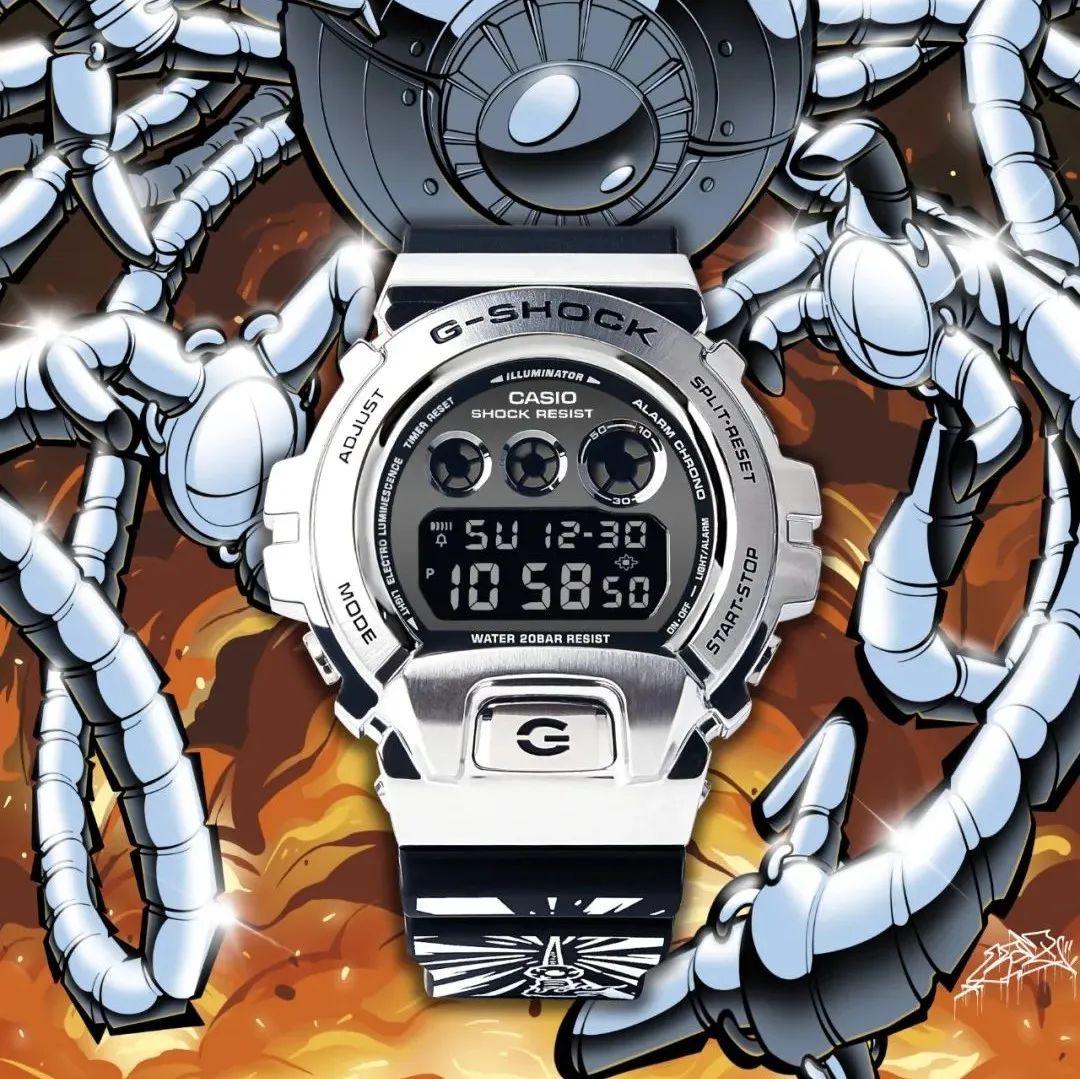潮牌MISHKA&G-SHOCK手表联名款设计，涂鸦插画依旧抢“眼”！