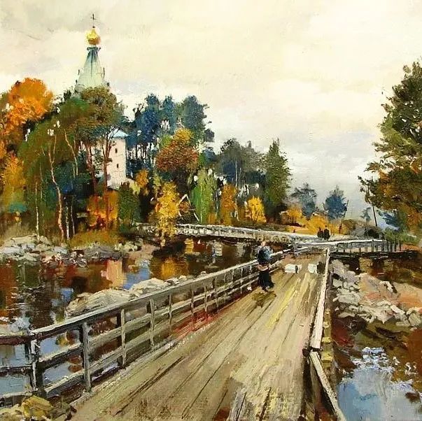 乌克兰画家的风景油画作品
