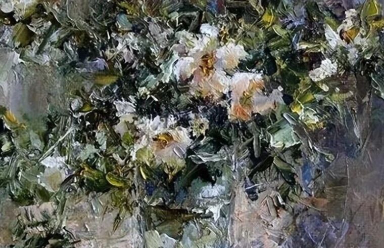 俄罗斯画家Zhumabayev花卉风景油画作品欣赏