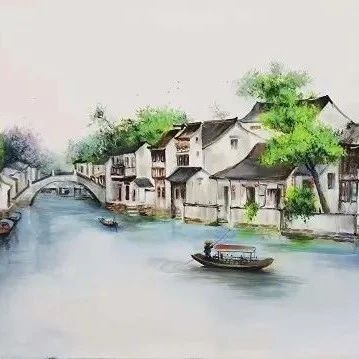 他画的江南，清新怡人！