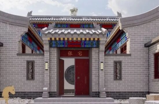 北京顺义丨14×25m二层中式三合院设计，车库、堂屋大庭院通通有