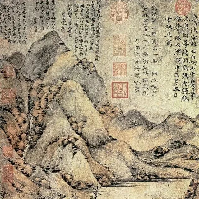《雨后空林图》 倪瓒（元） - 中国名画鉴赏语音讲解（一百五十三）