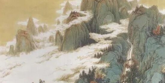 重彩山水《云山得意》画法步骤详解