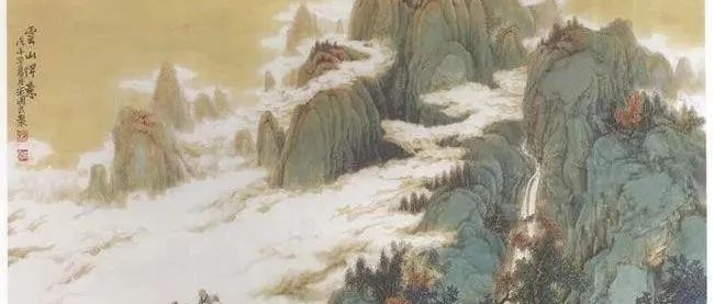 重彩山水《云山得意》画法步骤详解