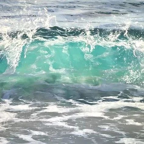 小姐姐画“海浪”难分真假，太唯美了！