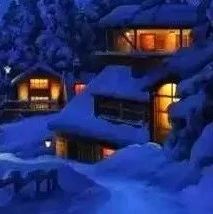 一组暖暖的雪景画