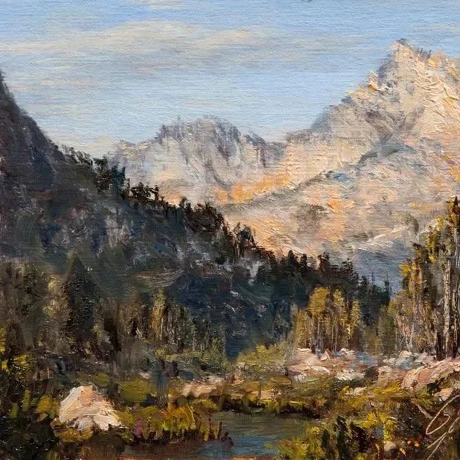 美国画家麦克格鲁的油画风景，壮丽惊奇