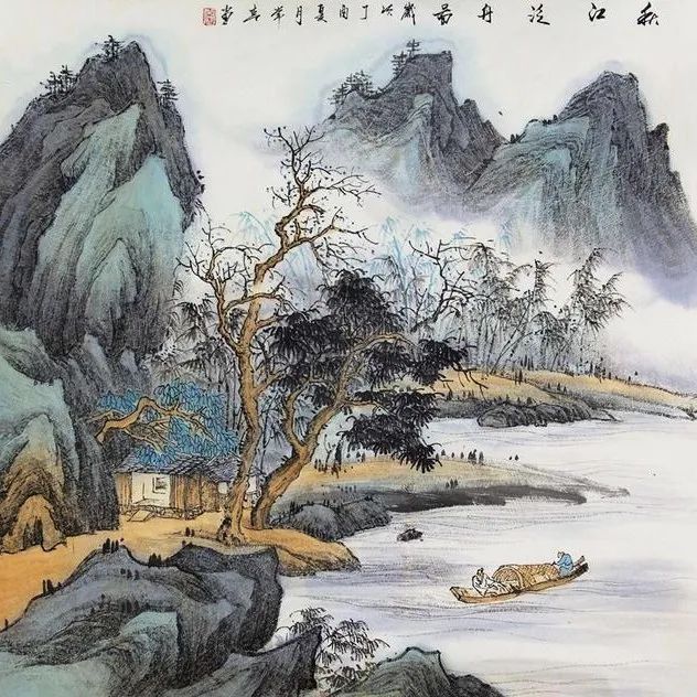 钟美景工笔山水画绘画作品欣赏