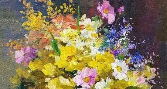 taalay的花卉油画绘画作品欣赏