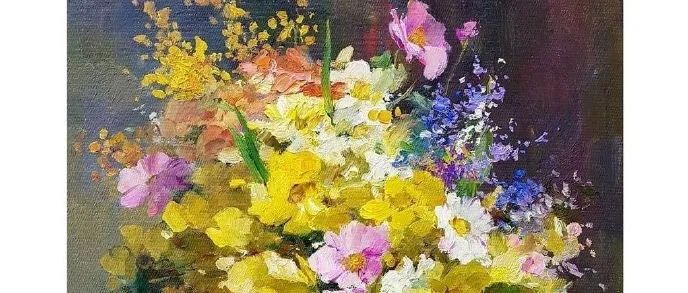taalay的花卉油画绘画作品欣赏