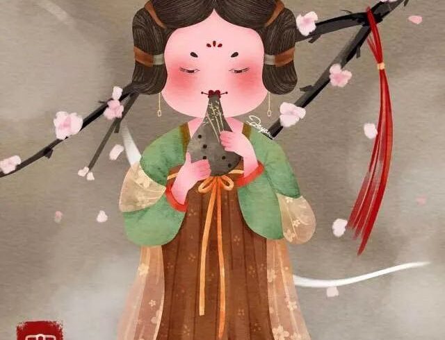 古风小姑娘系列画画的大眼绘画作品欣赏