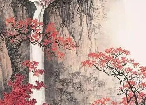 国画里的红叶，美极了