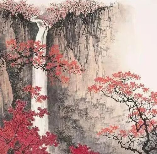 国画里的红叶，美极了