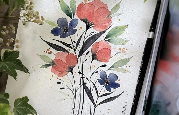 水彩花卉作者：Jennifer Lefèvre绘画作品欣赏