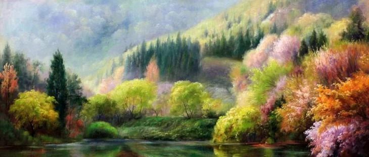 艺术家ROMM ALEXANDER水彩风景画作品