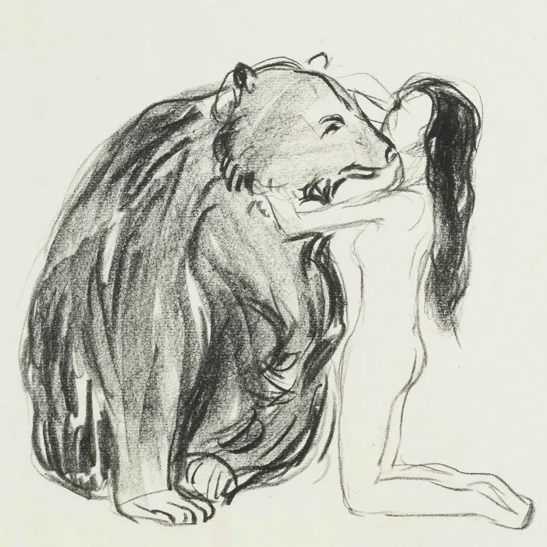 蒙克那些情绪感染力很强的素描作品