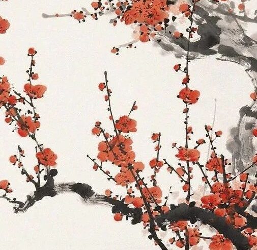 看他笔下的梅花，倔傲不屈！