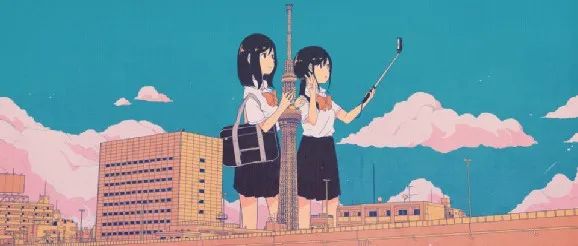 意境唯美，通透纯净的蓝色系配色，画面看上去如梦如幻