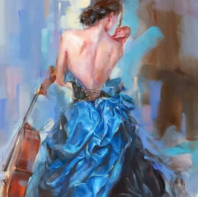 古典与现代，这组吊带装的美女画作，浪漫到了极点