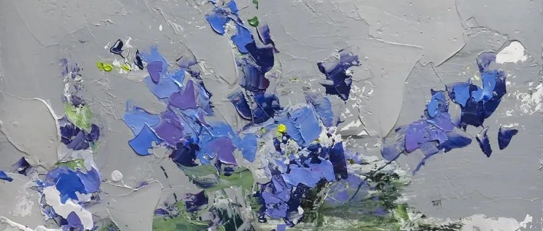 越南画家Chu Van 的厚重印象花卉
