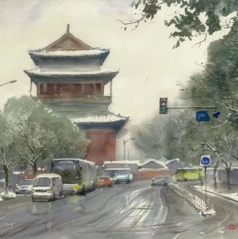 清华大学建筑学院人气教授，带你入门水彩建筑风景