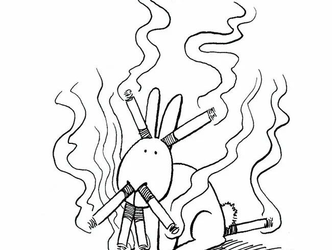 黑色的搞笑漫画：这只作死的兔子，上演花式“死法”