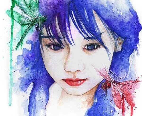 Joanna Wedrychowska水彩肖像插画欣赏