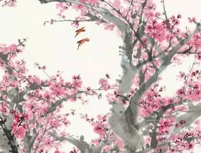 他画的梅花，你能听到春天的声音！