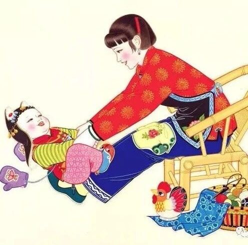 一组春意融融的年画