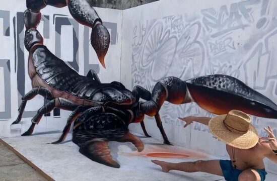 这位法国涂鸦画家，绘制真正的裸眼3D画，小孩子都要被吓哭