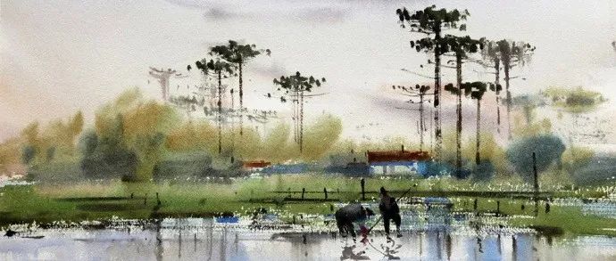 ​巴西画家Antonio Giacomin水彩风景画作品