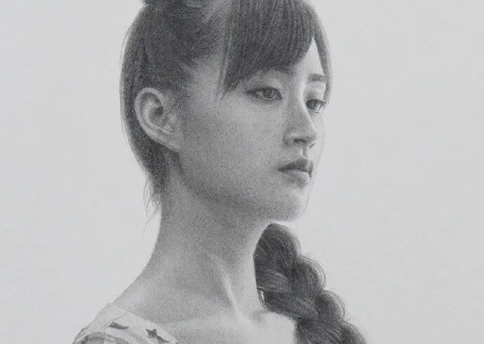 画家 冈靖知人物绘画作品欣赏