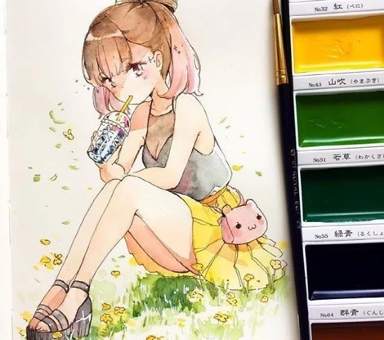 水彩动漫系列 yenkoes绘画作品欣赏