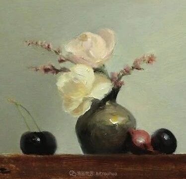 花卉静物，美国女画家莉亚·洛佩兹油画！