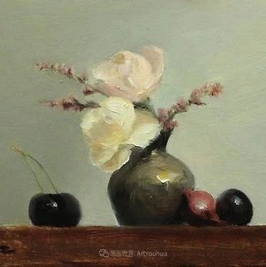 花卉静物，美国女画家莉亚·洛佩兹油画！